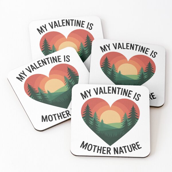 Item preview, My Valentine Is Mother Nature Retro Pine Forest Heart T-Shirt V3 designed and sold by proearth2022.