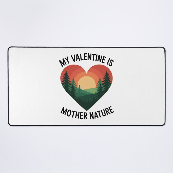 Item preview, My Valentine Is Mother Nature Retro Pine Forest Heart T-Shirt V3 designed and sold by proearth2022.