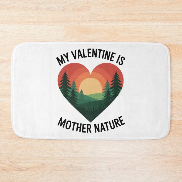 Item preview, My Valentine Is Mother Nature Retro Pine Forest Heart T-Shirt V3 designed and sold by proearth2022.