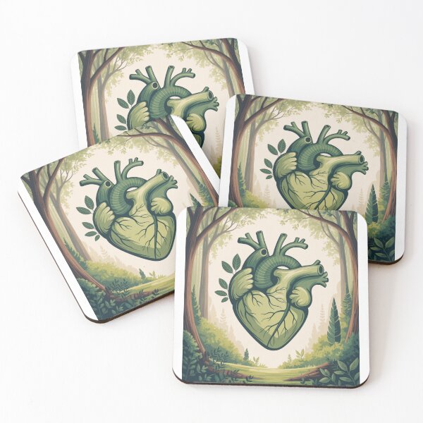Item preview, Anatomical Green Heart Sunlit Forest Clearing Nature Science T-Shirt designed and sold by proearth2022.