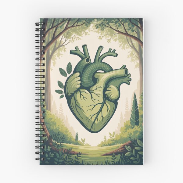 Item preview, Anatomical Green Heart Sunlit Forest Clearing Nature Science T-Shirt designed and sold by proearth2022.