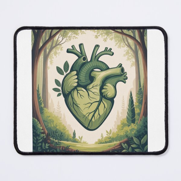 Item preview, Anatomical Green Heart Sunlit Forest Clearing Nature Science T-Shirt designed and sold by proearth2022.