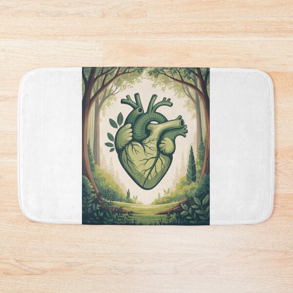 Item preview, Anatomical Green Heart Sunlit Forest Clearing Nature Science T-Shirt designed and sold by proearth2022.