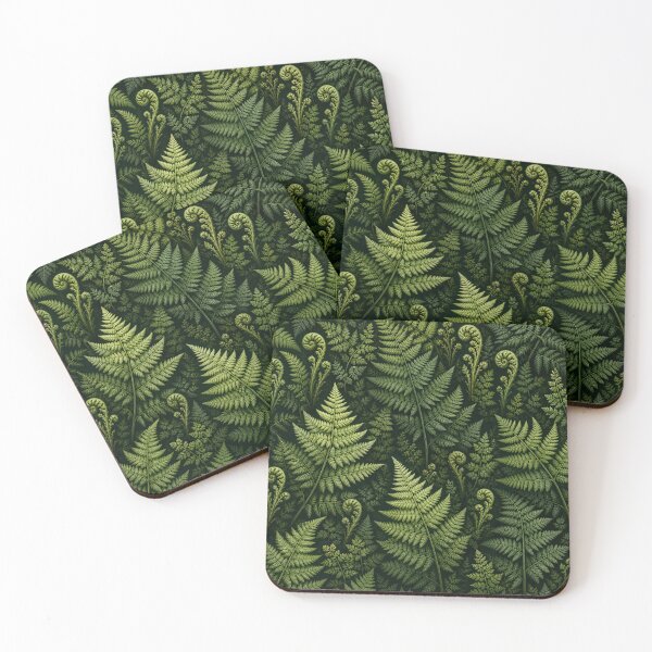 Item preview, Green Fern Pattern Forest Botanical Leaves Nature Aesthetic designed and sold by TheSlowShore.