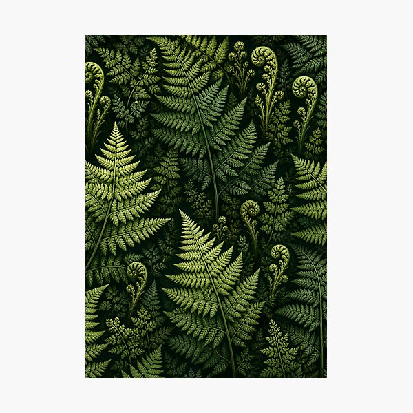 Item preview, Green Fern Pattern Forest Botanical Leaves Nature Aesthetic designed and sold by TheSlowShore.