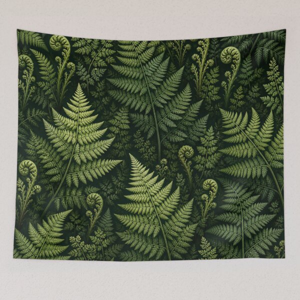 Item preview, Green Fern Pattern Forest Botanical Leaves Nature Aesthetic designed and sold by TheSlowShore.
