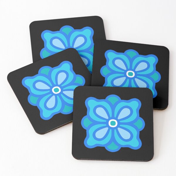 Item preview, Geometric mandala blue flower pattern design designed and sold by nathanmurphyart.