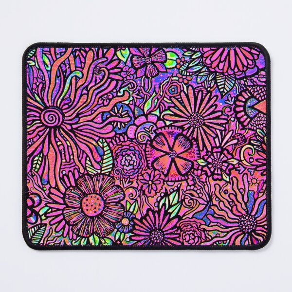 Item preview, FREYJA: Electric Garden- Vibrant Maximalist Hand-Drawn Floral Art designed and sold by Bloom Theory.