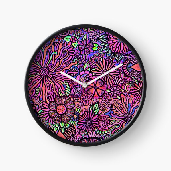 Item preview, FREYJA: Electric Garden- Vibrant Maximalist Hand-Drawn Floral Art designed and sold by Bloom Theory.