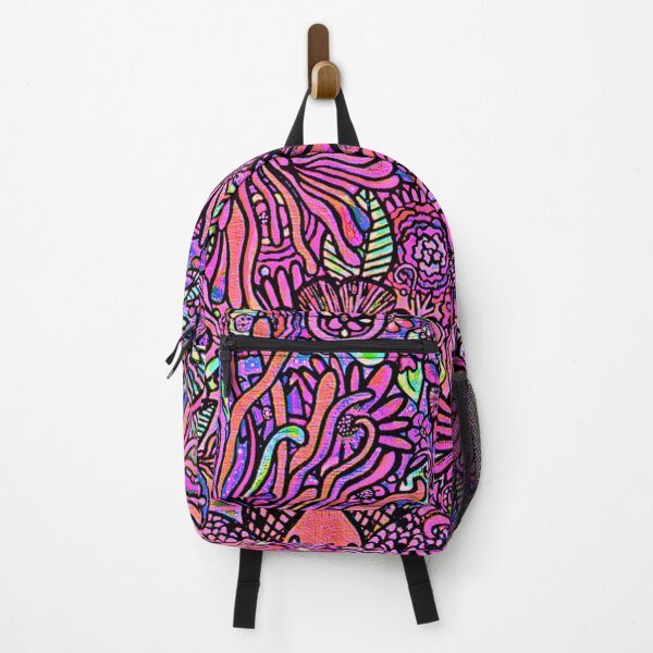 Item preview, FREYJA: Electric Garden- Vibrant Maximalist Hand-Drawn Floral Art designed and sold by Bloom Theory.
