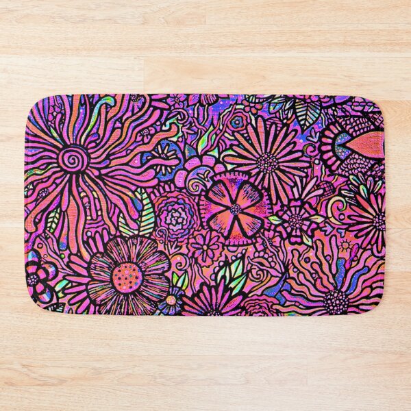 Item preview, FREYJA: Electric Garden- Vibrant Maximalist Hand-Drawn Floral Art designed and sold by Bloom Theory.
