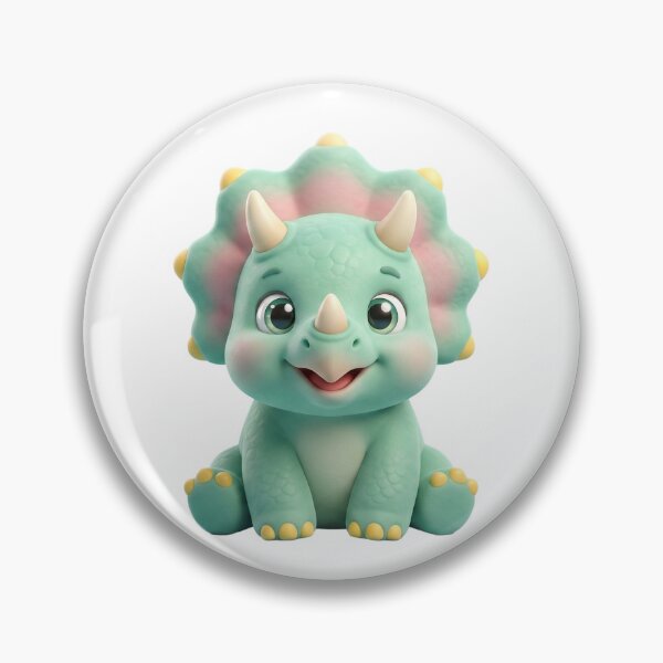 Artikelvorschau, Niedliches Triceratops-Baby – Kawaii-3D-Illustration entworfen und verkauft von Jkallenm.