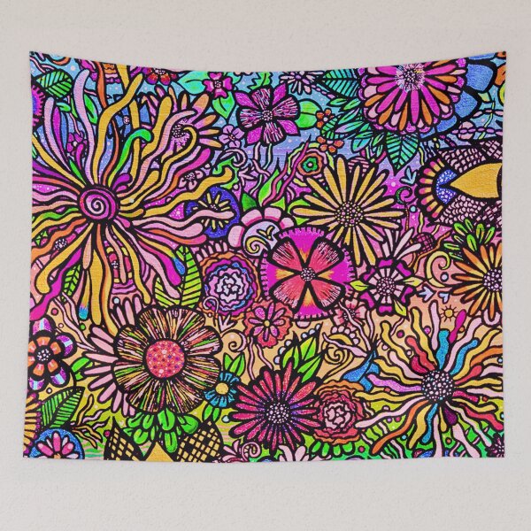 Item preview, FREYJA: Eternal Garden- Psychedelic Maximalist Neon Botanical Art designed and sold by Bloom Theory.