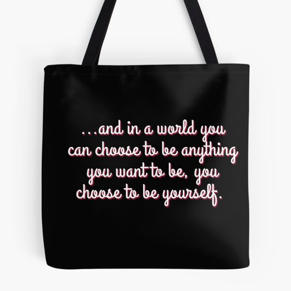 Item preview, In a world you can be anything, you choose to be yourself in Calligraphy Pink designed and sold by Sarah-Smash.