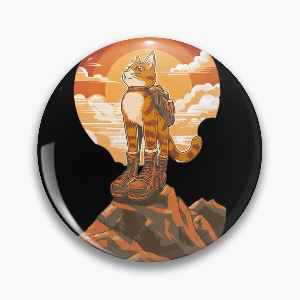 Item preview, Adventure Ginger Cat Hiking Sunset designed and sold by Moody Vibes Studio.