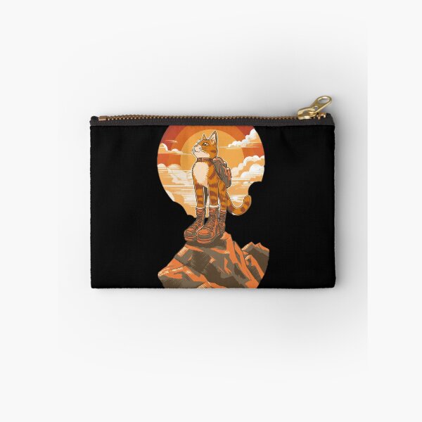 Item preview, Adventure Ginger Cat Hiking Sunset designed and sold by Moody Vibes Studio.