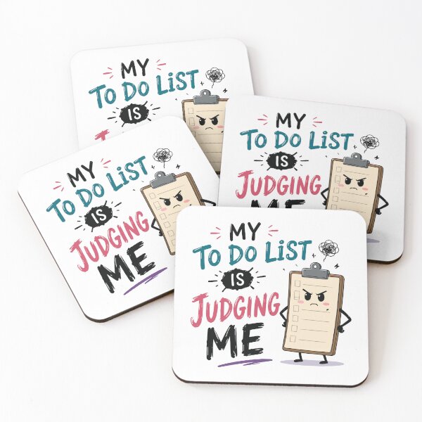 Item preview, My To Do List Is Judging Me Funny Quote designed and sold by Gift Phrase Studio.