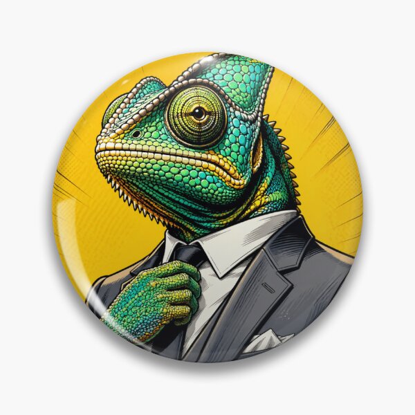 Item preview, Cool Chameleon in Suit Shirt designed and sold by InkTheFox.