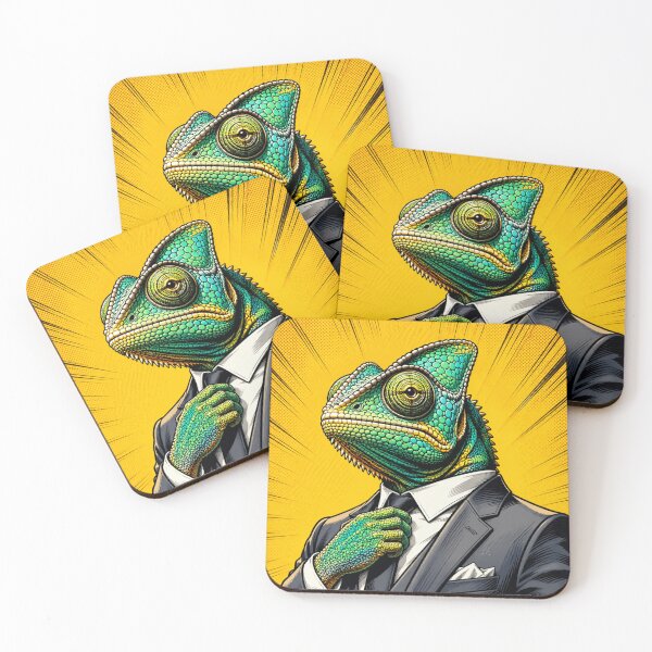 Item preview, Cool Chameleon in Suit Shirt designed and sold by InkTheFox.