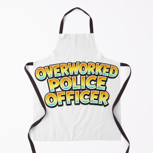 Item preview, OVERWORKED POLICE OFFICER – hand drawn childlike typography designed and sold by Mac Sketches.