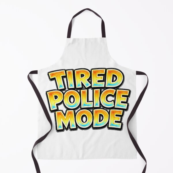 Item preview, TIRED POLICE MODE – hand drawn childlike typography designed and sold by Mac Sketches.