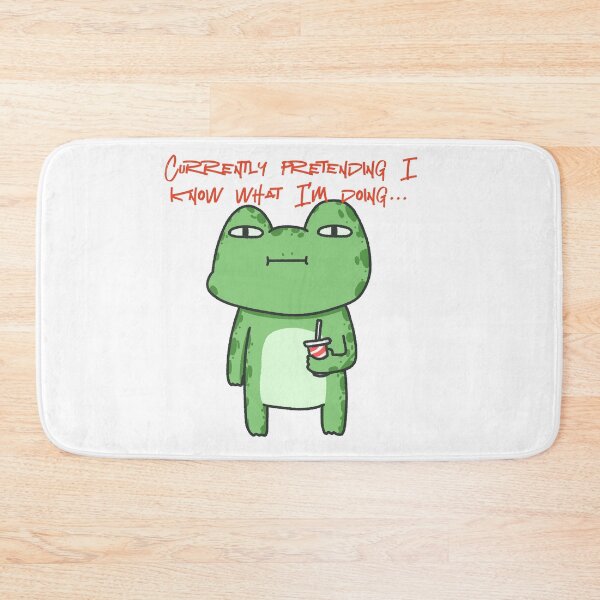 Item preview, "Currently pretending I know what im doing" cute frog design designed and sold by Sarah-Smash.