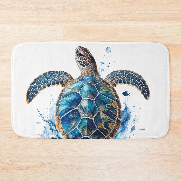 Item preview, Blue Sea Turtle Ocean Watercolour Art designed and sold by InkNovaLab.