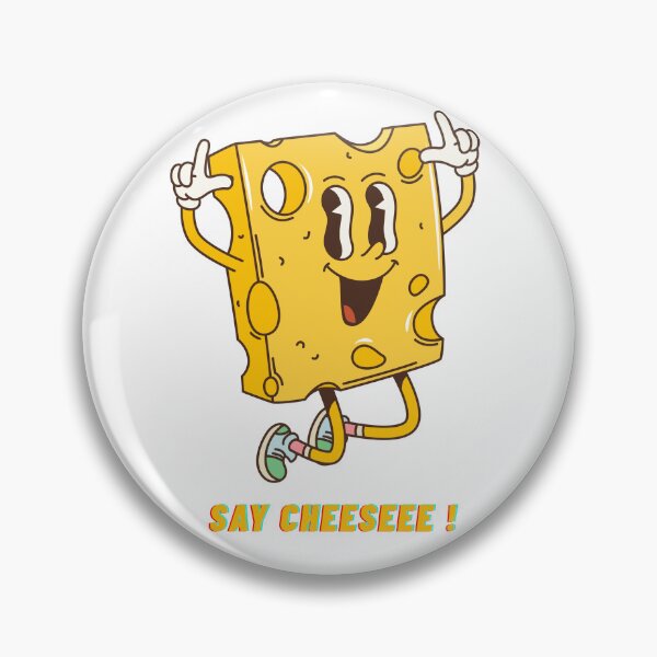 Item preview, Retro Cheese Mascot – "Say Cheeseee!" Vintage Cartoon Tee designed and sold by GoodBaguette.