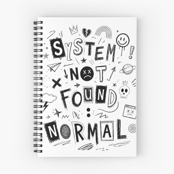 Item preview, System Not Found: Normal – Chaos Doodle Aesthetic T-Shirt, Abstract Hand Drawn Graphic Tee designed and sold by XxZainStylexX.