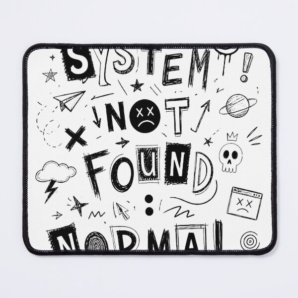 Item preview, System Not Found: Normal – Chaos Doodle Aesthetic T-Shirt, Abstract Hand Drawn Graphic Tee designed and sold by XxZainStylexX.