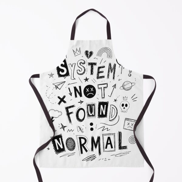Item preview, System Not Found: Normal – Chaos Doodle Aesthetic T-Shirt, Abstract Hand Drawn Graphic Tee designed and sold by XxZainStylexX.