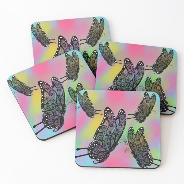 Item preview, Whimsical Psychedelic Butterfly Pattern – Colorful Boho Doodle Art designed and sold by ArtflyStudio.