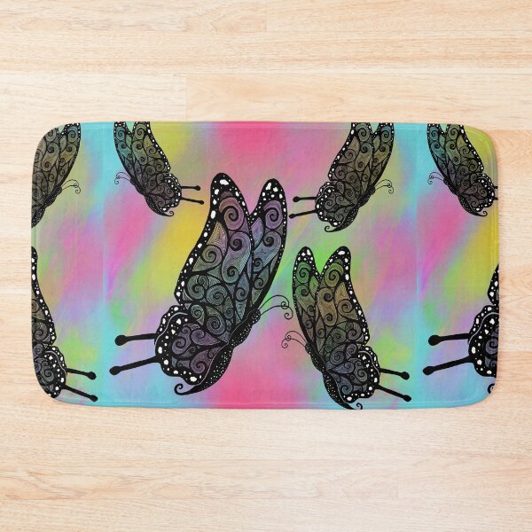 Item preview, Whimsical Psychedelic Butterfly Pattern – Colorful Boho Doodle Art designed and sold by ArtflyStudio.