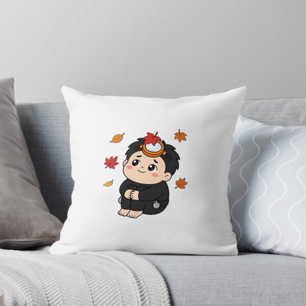 Item preview, KOREA HAENAM - Cute Chibi Character Autumn Fall Leaves Melancholic Sticker designed and sold by KOREA-HAENAM.