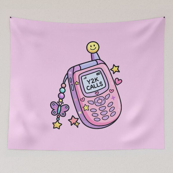 Item preview, Y2K Pink Flip Phone Butterfly Charm designed and sold by Anne97s.