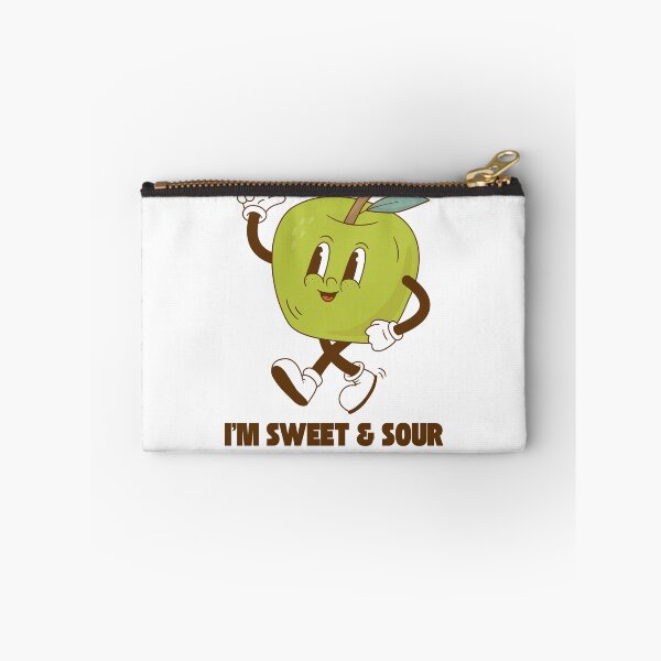 Item preview, Retro Apple Mascot – "I'm Sweet & Sour" Vintage Cartoon Tee designed and sold by GoodBaguette.
