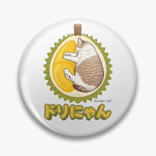 Item preview, Durian Cat Kawaii Funny Japanese Style Cute Cat designed and sold by Muri Neko.