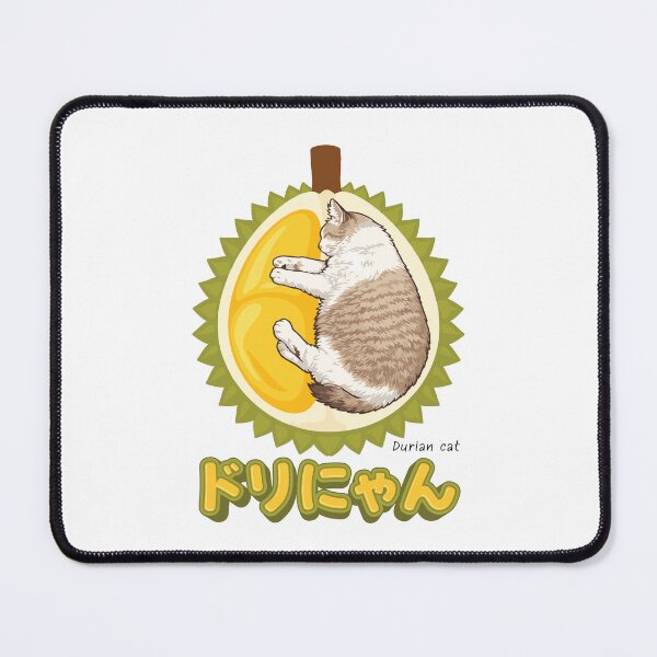 Item preview, Durian Cat Kawaii Funny Japanese Style Cute Cat designed and sold by Muri Neko.