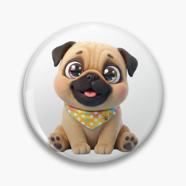 Item preview, Adorable Pug - Kawaii 3D Illustration Cute Puppy designed and sold by Jkallenm.