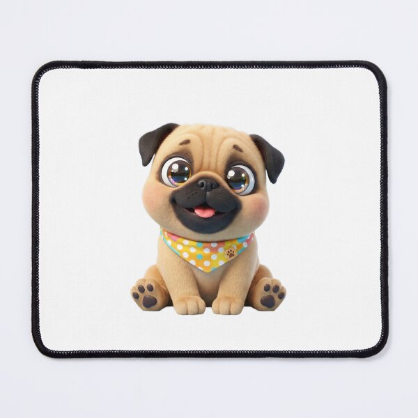 Item preview, Adorable Pug - Kawaii 3D Illustration Cute Puppy designed and sold by Jkallenm.