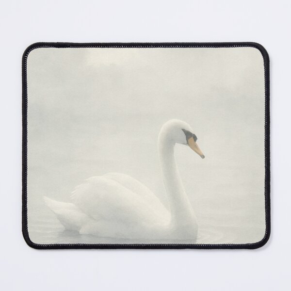 Item preview, Misty Swan — Serene White Swan on a Calm Lake, Soft Ethereal Nature Art designed and sold by Mindful Heritage.