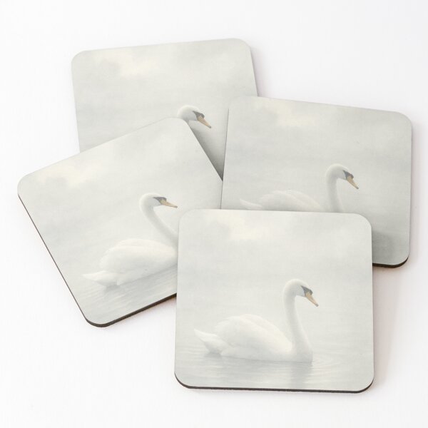 Item preview, Misty Swan — Serene White Swan on a Calm Lake, Soft Ethereal Nature Art designed and sold by Mindful Heritage.