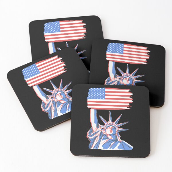 Item preview, American Liberty with Painted Flag Art designed and sold by TurkiStudio.