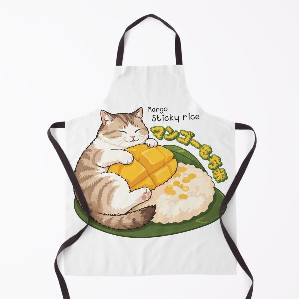 Item preview, Mango Sticky Rice Cat Kawaii Cute Thai Dessert Cat designed and sold by Muri Neko.