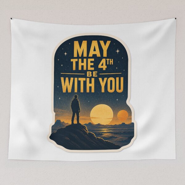 Item preview, May The 4th Be With You – Retro Galaxy Vintage Sci Fi Poster Art | Space Lover Gift designed and sold by irfanshikh.