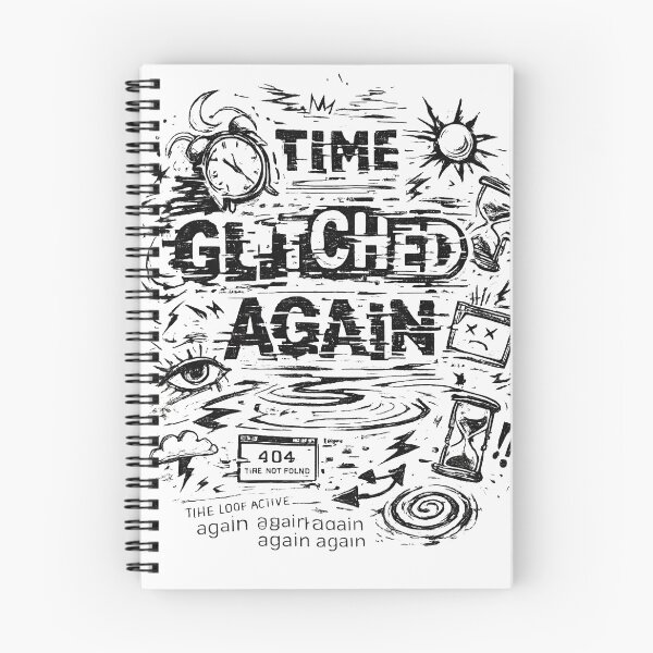 Item preview, Time Glitched Again – Chaos Doodle Glitch Aesthetic T-Shirt, Abstract Hand Drawn Time Error Design designed and sold by XxZainStylexX.