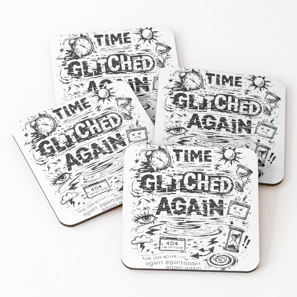 Item preview, Time Glitched Again – Chaos Doodle Glitch Aesthetic T-Shirt, Abstract Hand Drawn Time Error Design designed and sold by XxZainStylexX.