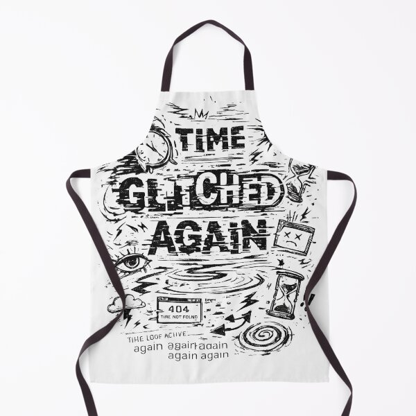 Item preview, Time Glitched Again – Chaos Doodle Glitch Aesthetic T-Shirt, Abstract Hand Drawn Time Error Design designed and sold by XxZainStylexX.