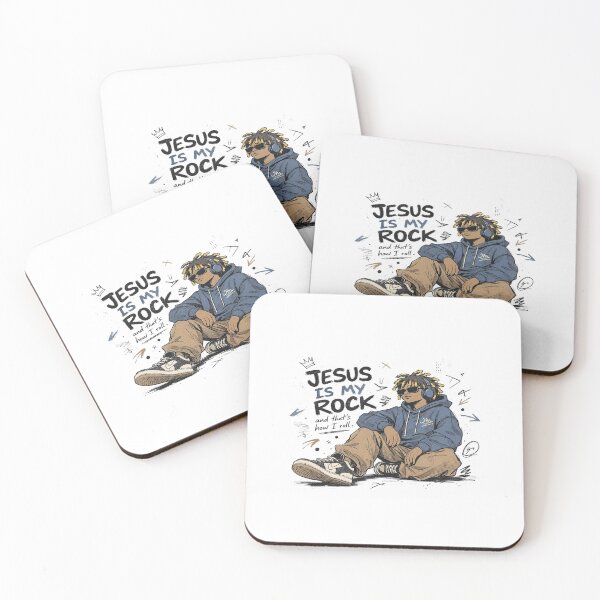 Item preview, Jesus Is My Rock Retro Streetwear Faith Design | Christian Motivation Urban Style Graphic designed and sold by Bright Nest Studio.