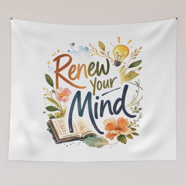 Item preview, Renew Your Mind – Christian Quote Design designed and sold by lindalifepeace.